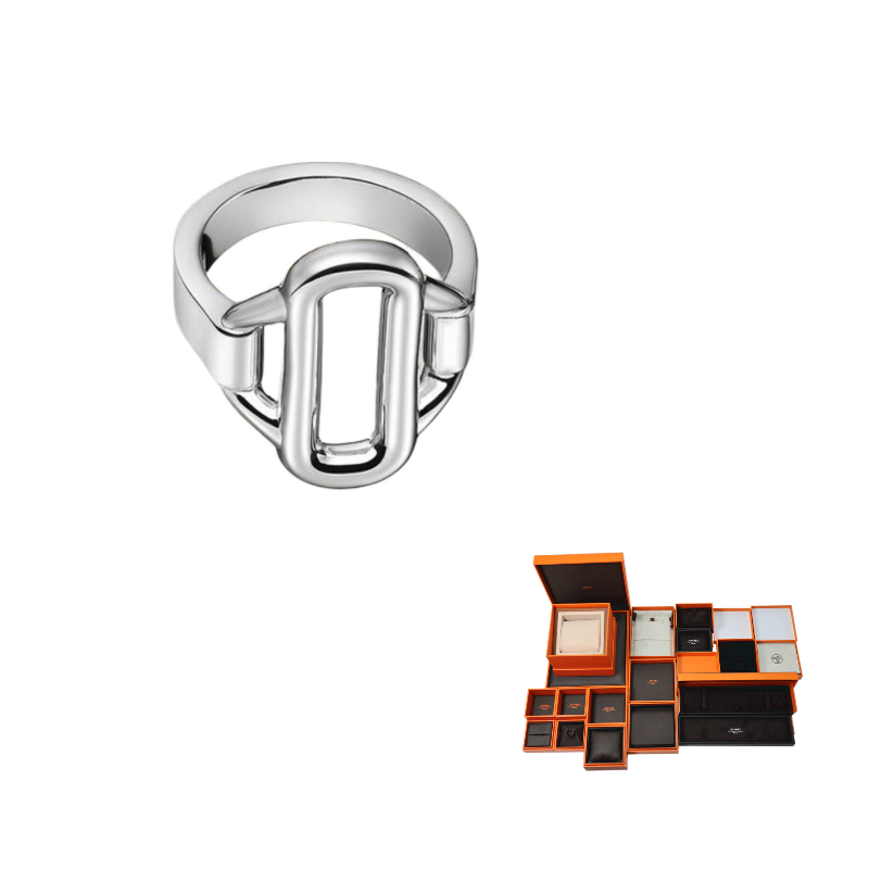 HERMES 925 Sterling Silver Rings Women's Silver