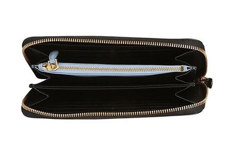 PRADA Cow Leather Clutch Wallet Men's Black