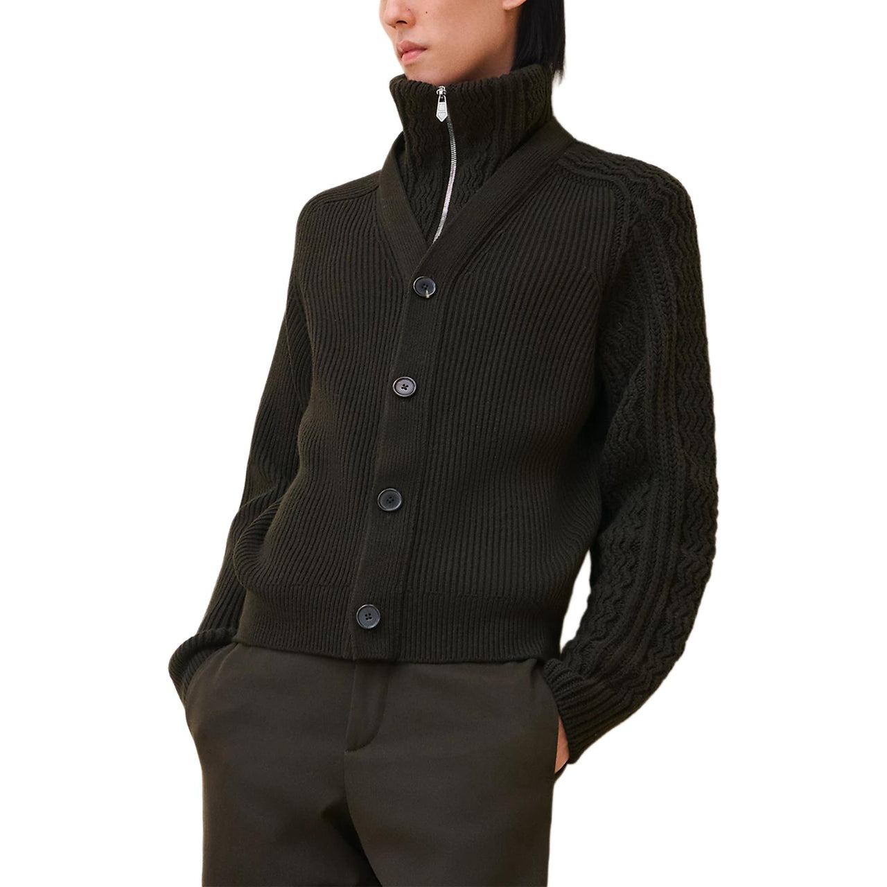 HERMES Cashmere Sweater Men's Black