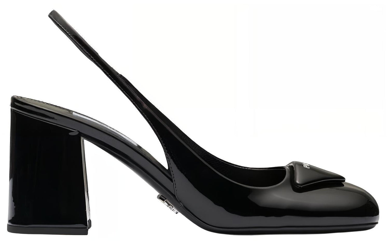 PRADA Chunky Heel High Heels 7.5cm Women's Black