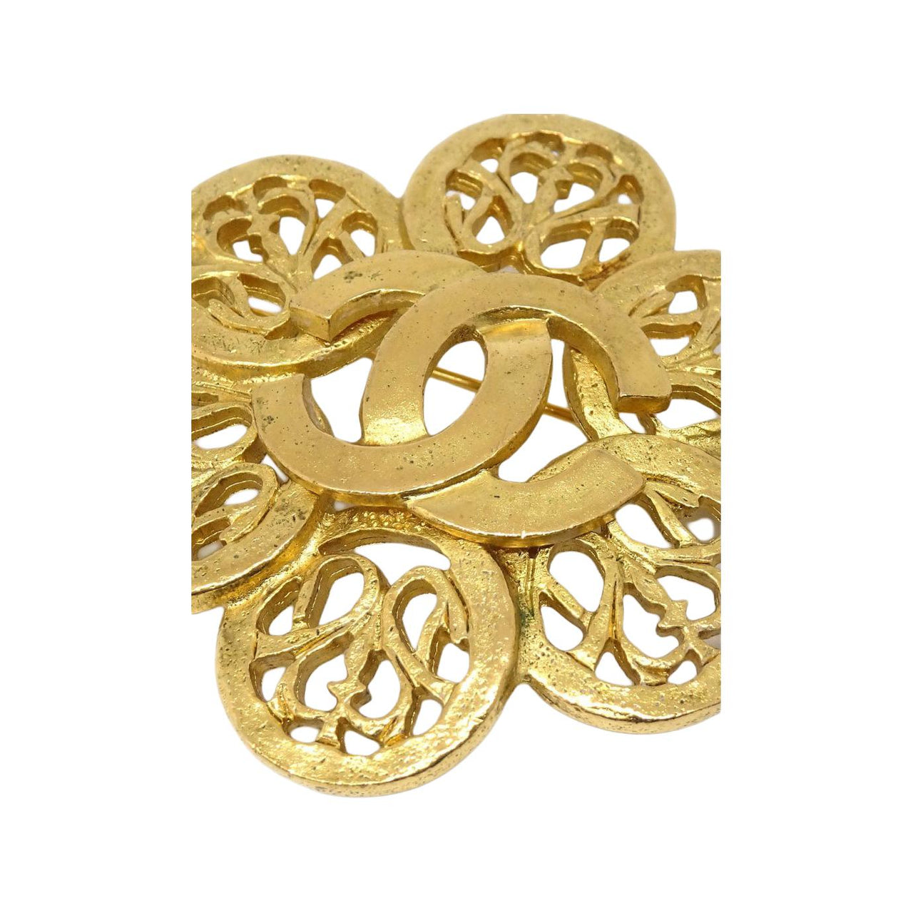 CHANEL 1995 Cc Flower Brooch