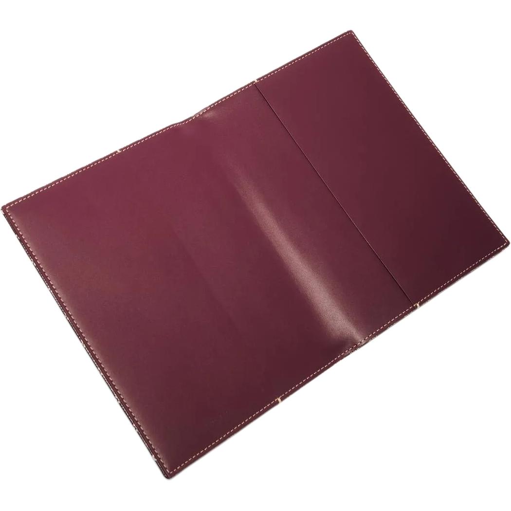 GOYARD Canvas With Calfskin Storage Bag Unisex Burgundy