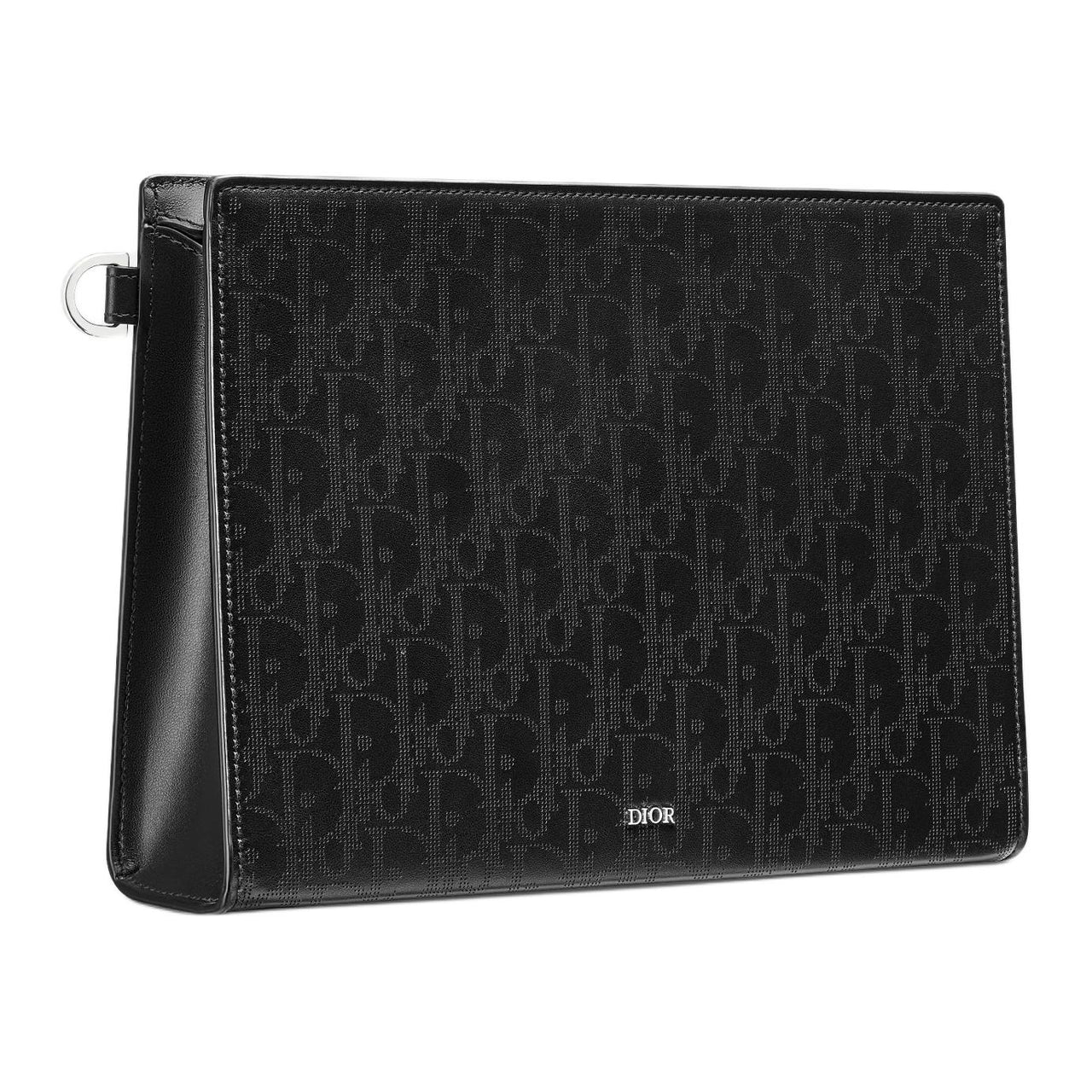 DIOR Grained Cow Leather Clutch Men's Black