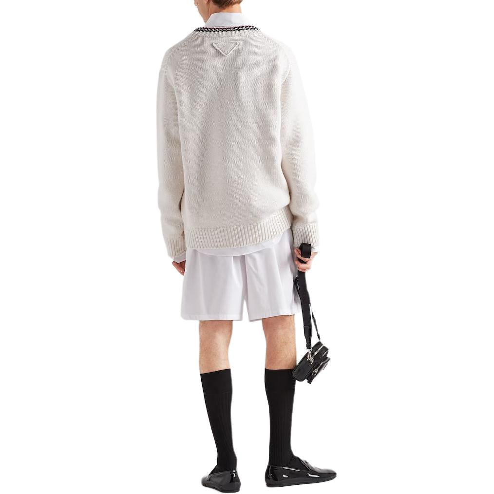 PRADA Cotton Bermudas Casual Shorts Men's White