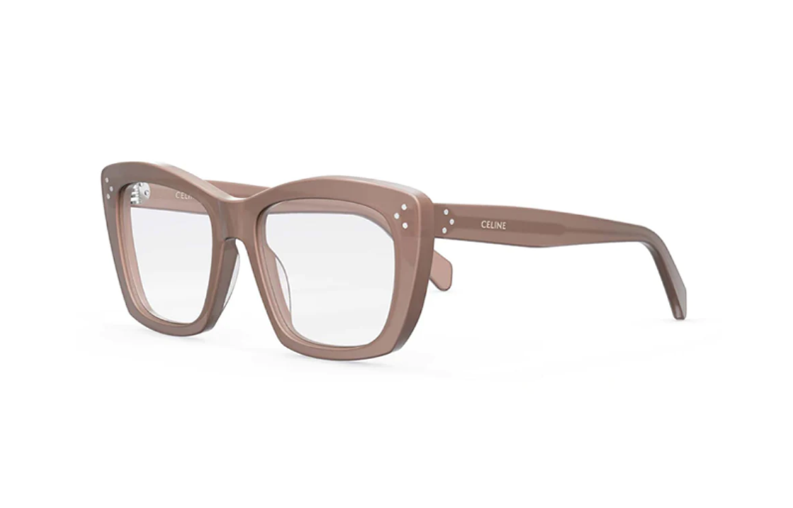 CELINE Acetate Square Eyeglass Frames Unisex Brown