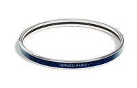 HERMES Enamel Bangles Women's Blue