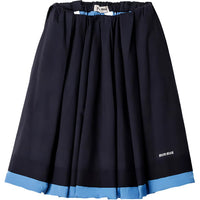 MIU MIU Jacquard Logo Poplin Knit Skirt