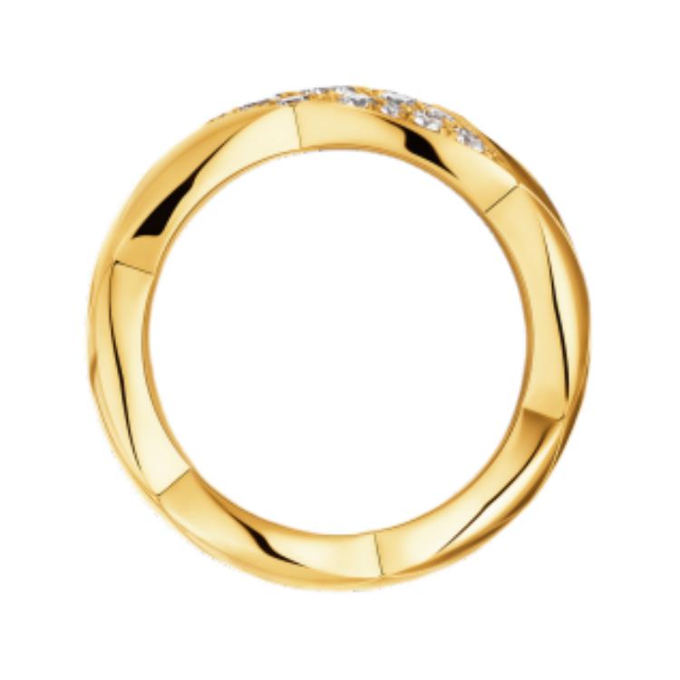 CHANEL 18K Gold, Diamond Rings Unisex Gold