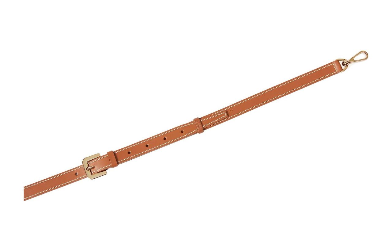 GOYARD Cow Leather Dog's Teeth Bag Straps Small Size Unisex Brown