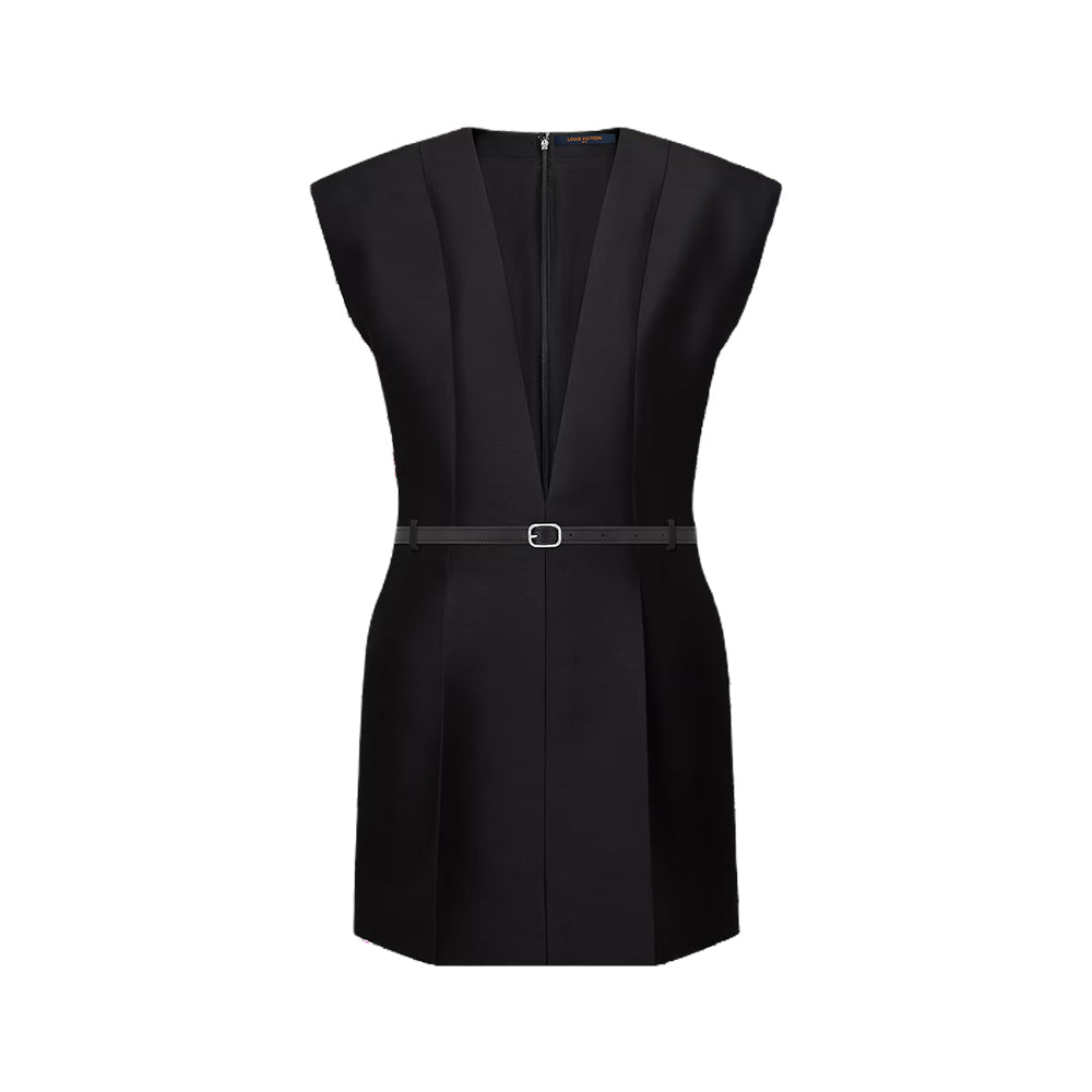 LOUIS VUITTON V-Neckline Fitted Dress