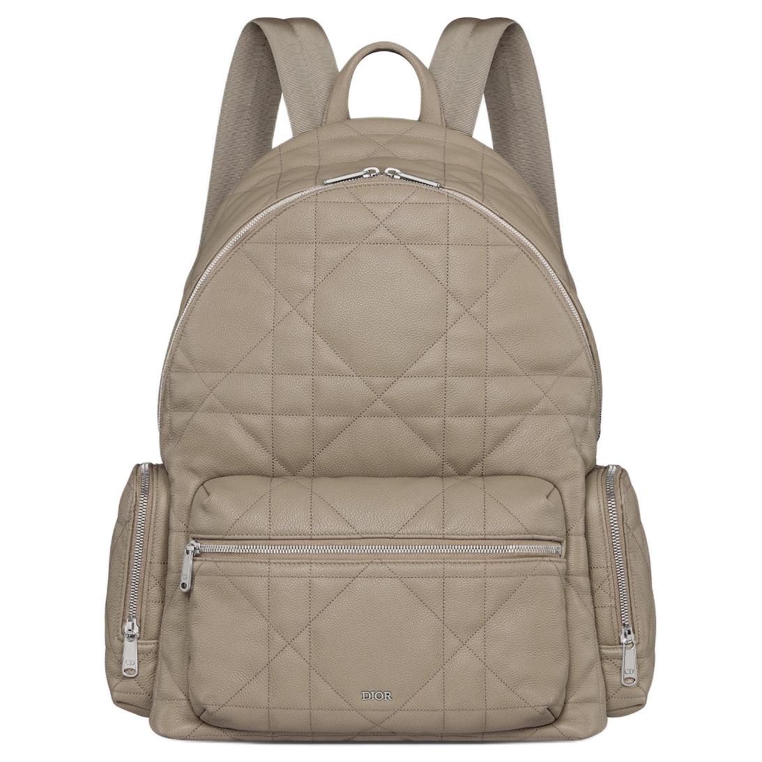 DIOR Maxicannage Calfskin Backpack Men's Beige