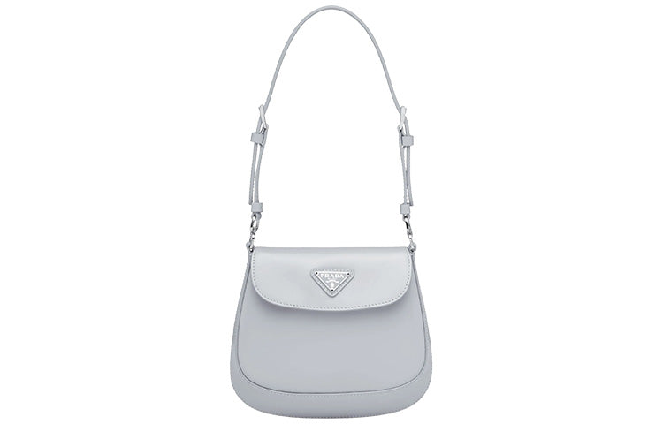 PRADA Cleo Shiny Leather Shoulder Bag Crossbody Bag Mini Women's Cornflower Blue
