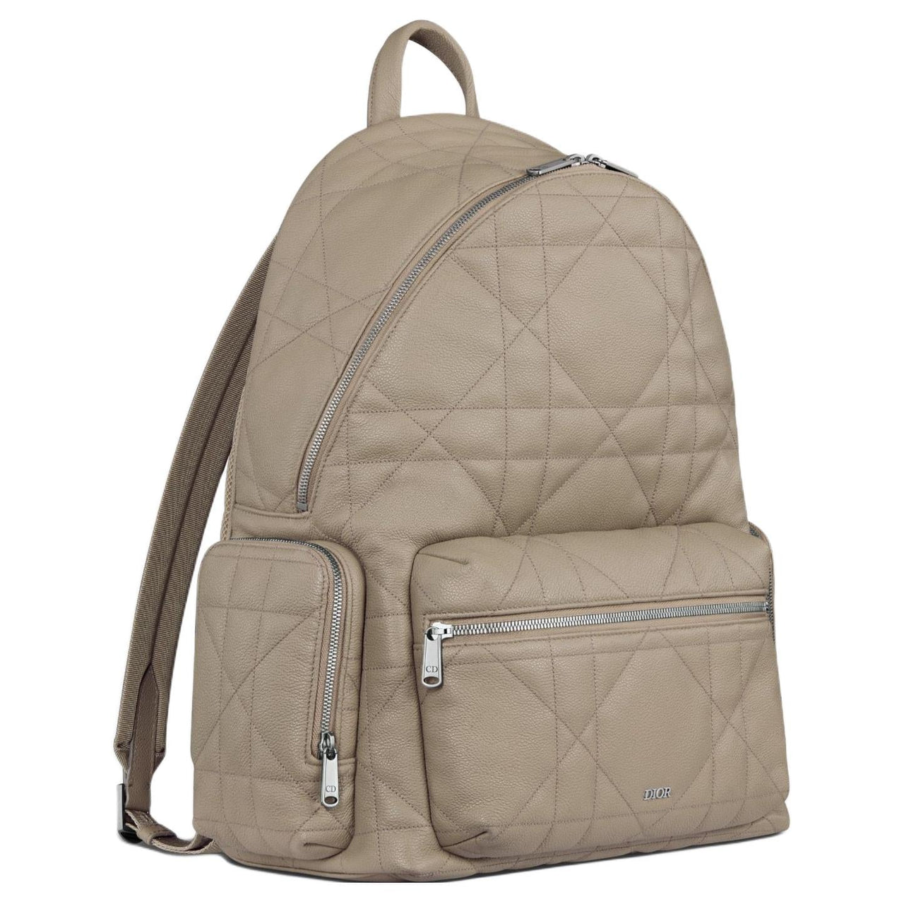 DIOR Maxicannage Calfskin Backpack Men's Beige