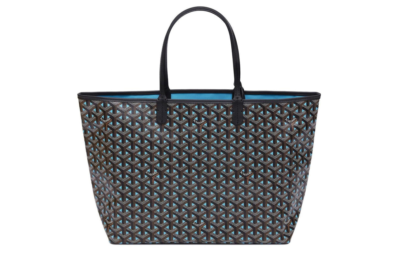 GOYARD Saint Louis Canvas With Calfskin Combo Bag Tote Bag Shopping Bag Shoulder Bag Handbag Women's Turquoise
