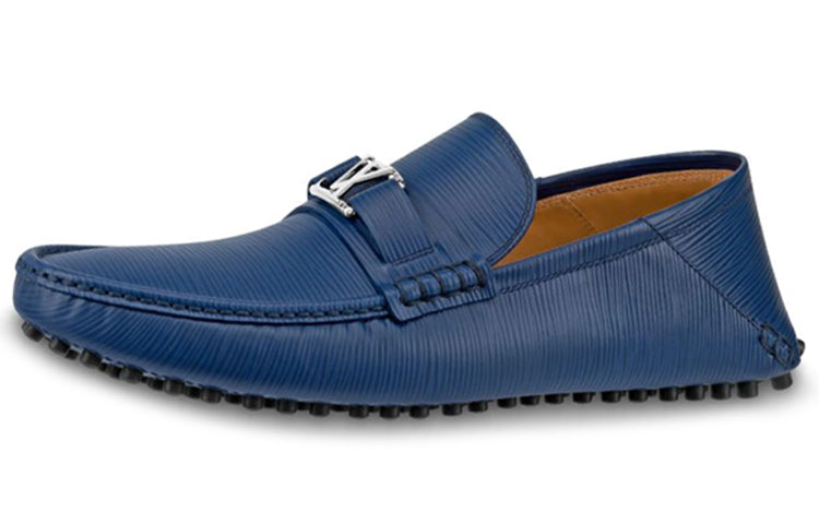 LOUIS VUITTON Hockenheim Moccasin Shoes 'Blue EPI' 1A4TW2