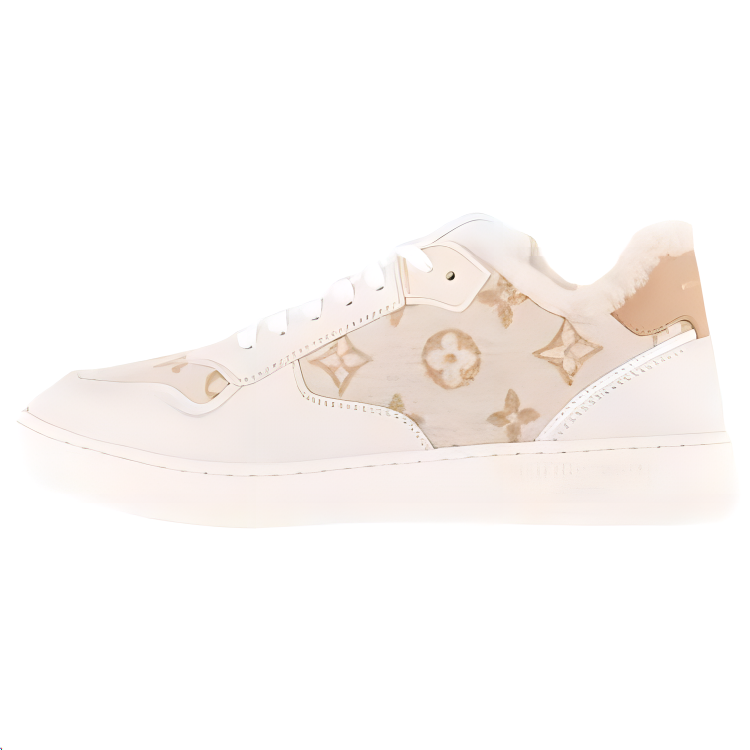 حذاء رياضي كاجوال منخفض الارتفاع من سلسلة التزلج من LOUIS VUITTON SKI للنساء، لون بيج
