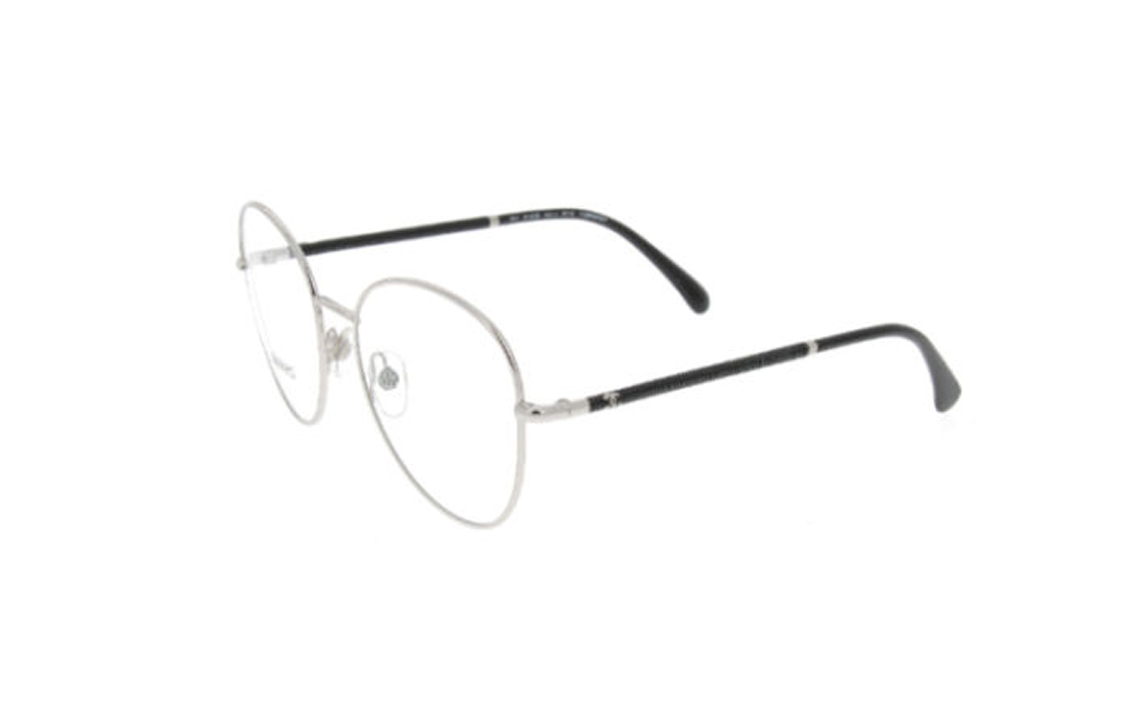 CHANEL - Irregular Shape Eyeglass Frames Women's Silver