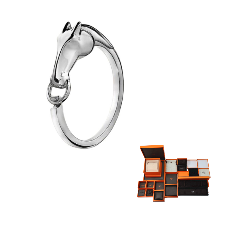 HERMES 925 Sterling Silver Bracelets Women's Silver