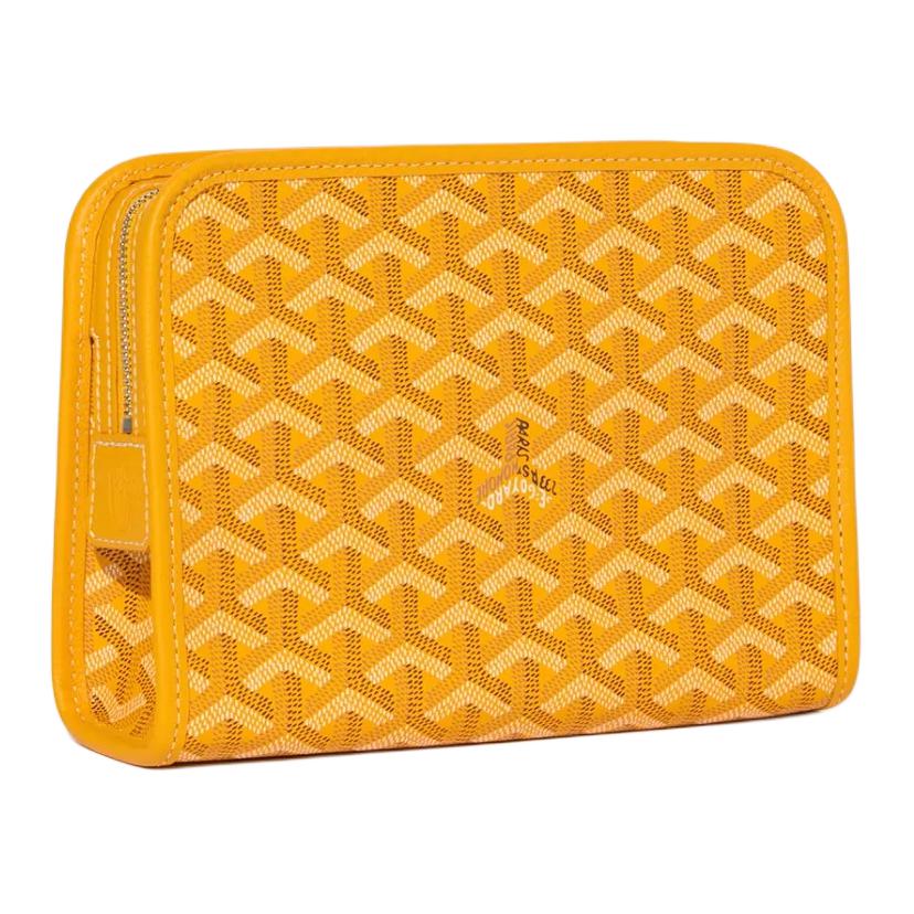 GOYARD JOUVENCE Canvas Toiletry Bag Small Size Unisex Yellow