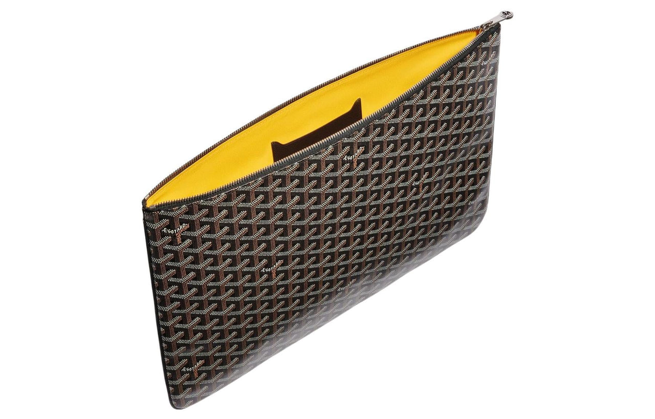 GOYARD SENAT Canvas With Leather Toiletry Bags Storage Bags Clutch Large Size Unisex 11 Colors