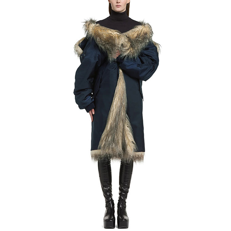 PRADA Coats Women's Navy Blue