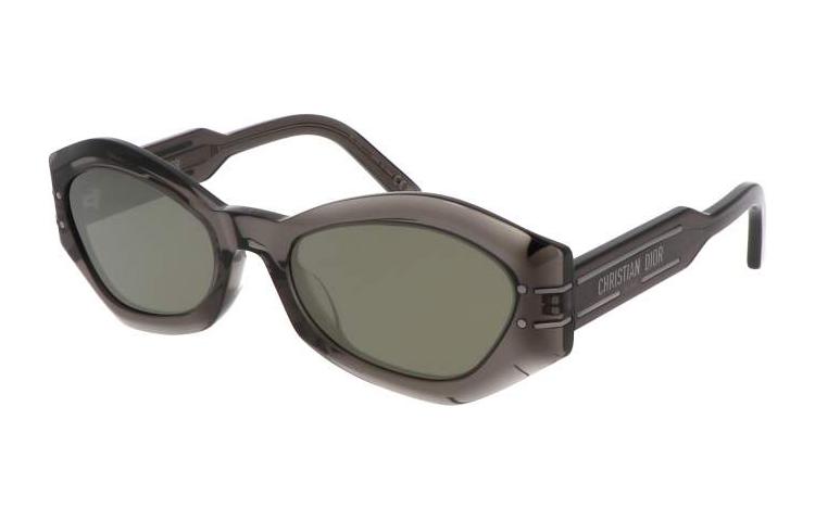 DIOR Acetate Irregular Shape Sunglasses Women's Gray