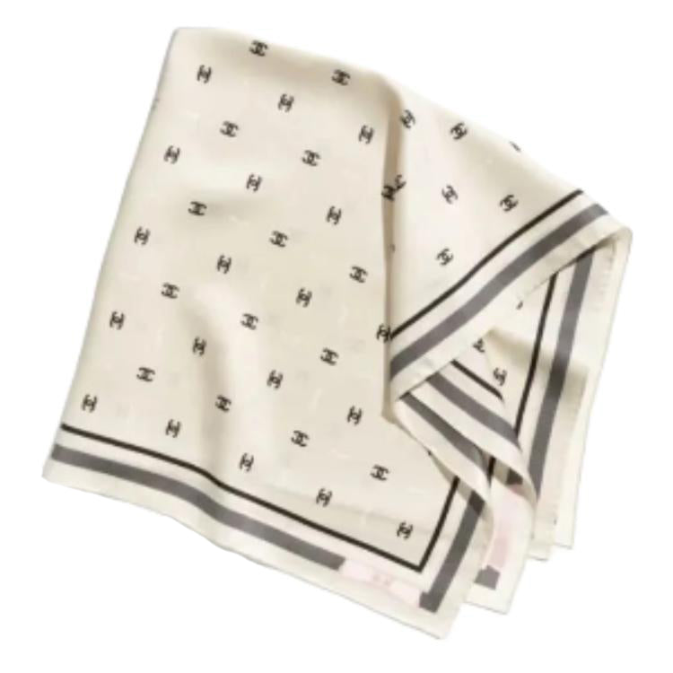 CHANEL Knit Scarves Unisex Beige