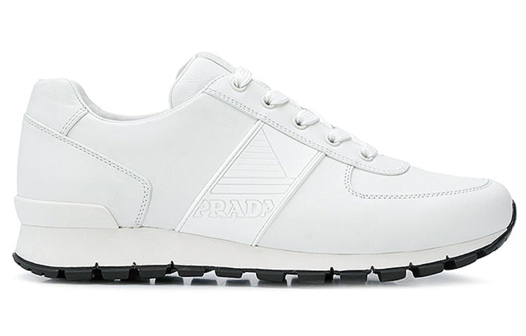 PRADA Cushioning Anti-Slip And Wear-Resistant Support Lightweight Low-Top Sports Casual Shoes Men's White