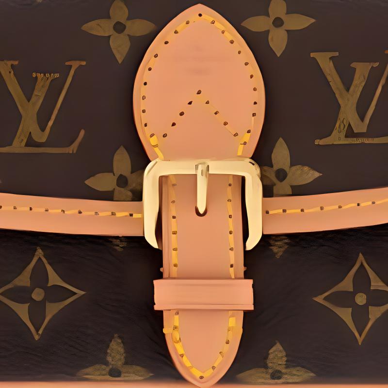 LOUIS VUITTON Nano Diane Leather Mini Handbag Women's Brown