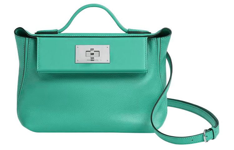 HERMES 24/24 Evercolor With Swift Calfskin Portable Crossbody Bag Shoulder Bag Mini Women's 6W Menthe Mint Green
