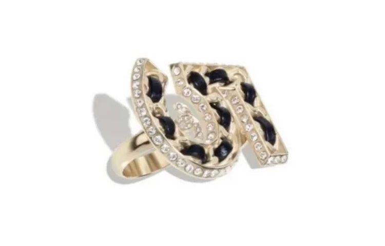 CHANEL Rings Women's Gold/Black