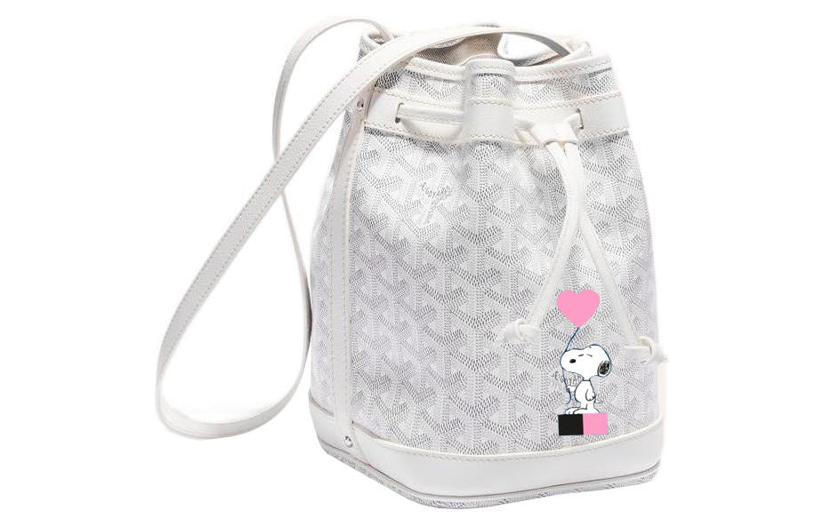GOYARD Snoopy Co branded Petit Flot Canvas With Leather Bucket Bag, Shoulder Bag Women's