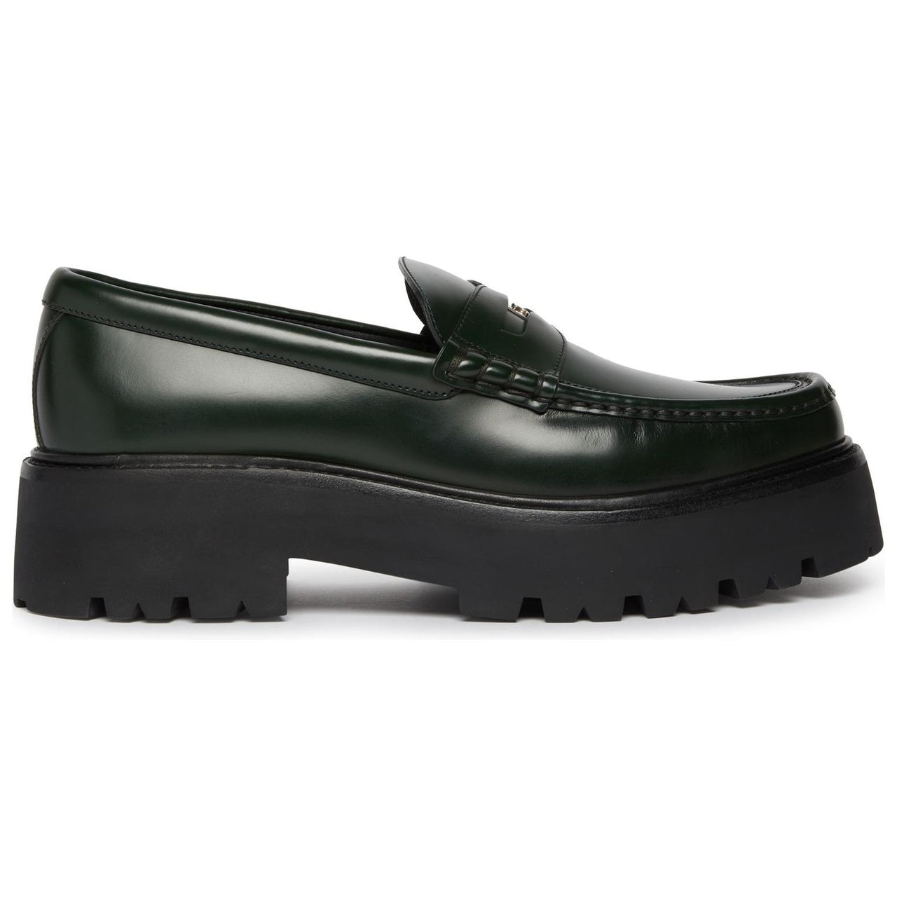 CELINE Chunky Bull Penny Loafers Bottle Green