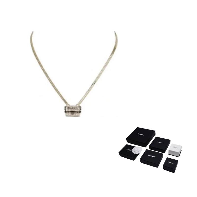 CHANEL Necklaces Women's Gold