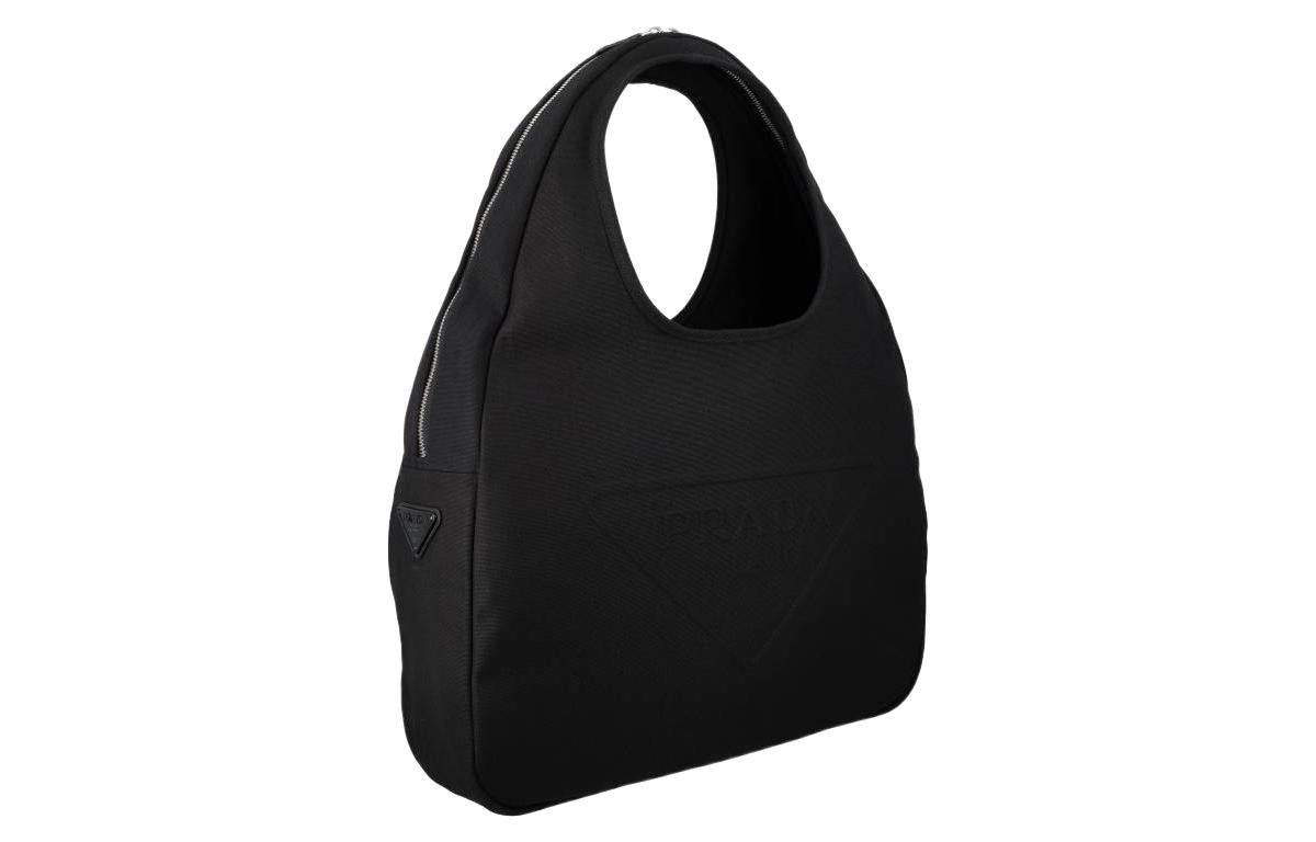 PRADA Canvas Canvas Bag Handbags Unisex Black