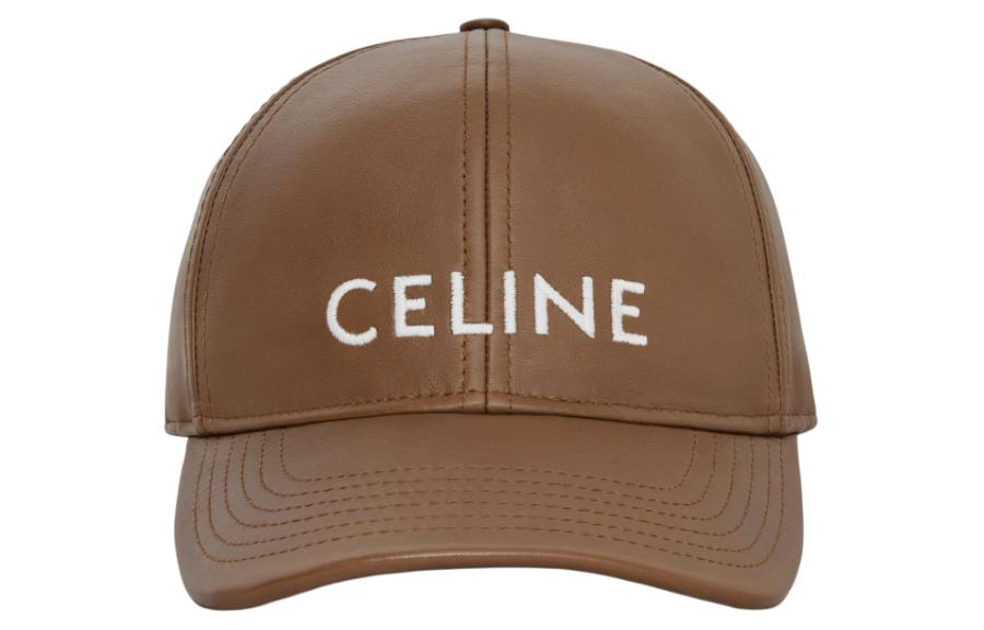 CELINE Cotton, Sheepskin Baseball Caps Women's Caramel