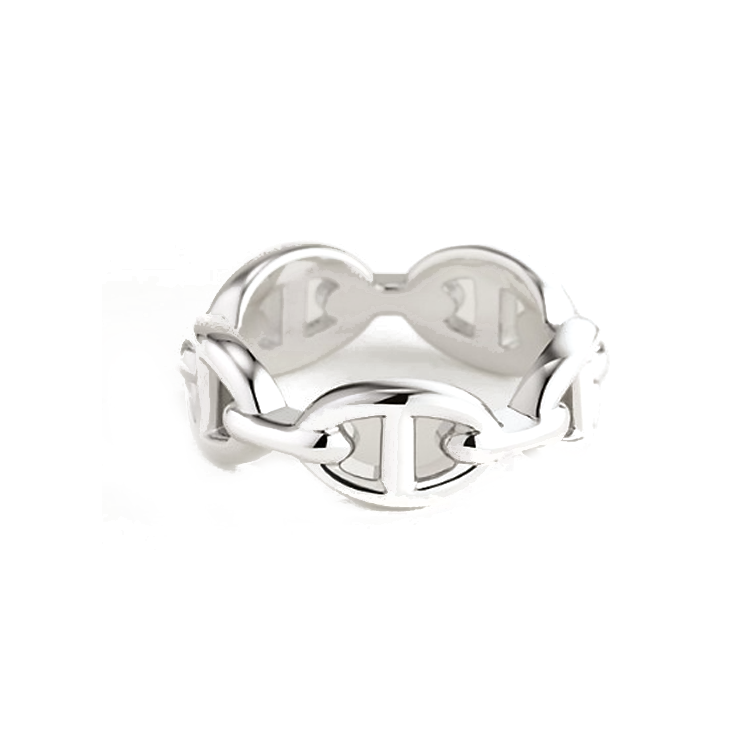 HERMES 925 Sterling Silver Rings Women's Silver