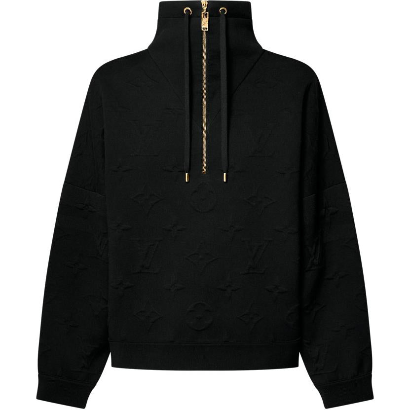 LOUIS VUITTON Embossed Monogram High Neck Sweater