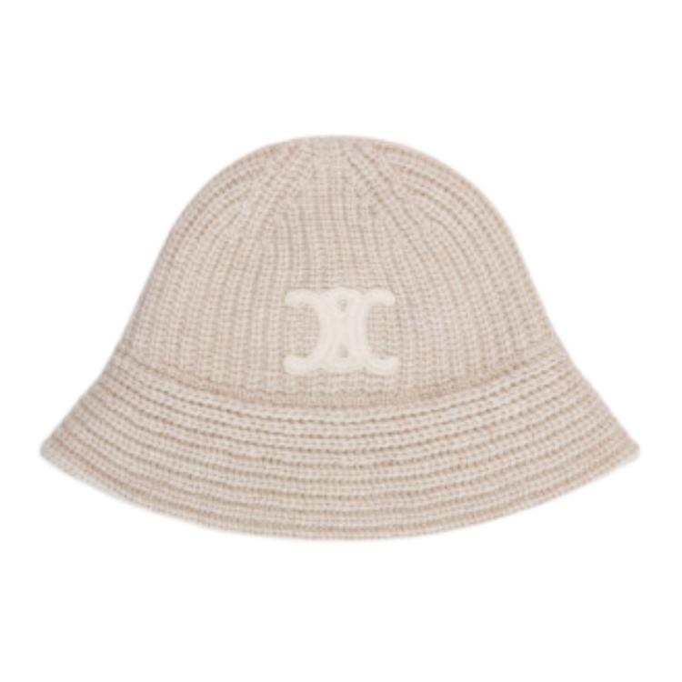 CELINE Triomphe Cloche Beanie In Cashmere