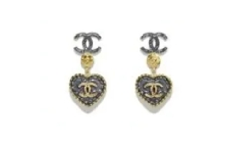 CHANEL - Earrings Unisex Gold/Black
