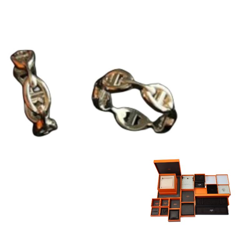 HERMES 925 Sterling Silver Rings Women's Silver