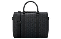 DIOR Lingot Canvas With Smooth Cow Leather Portable Crossbody One Shoulder Briefcase Regular Men's Black