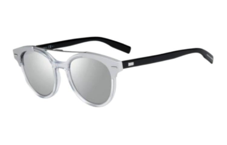 DIOR Acetate Browline Sunglasses Women's Silver