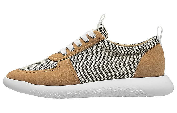 HERMES Azur Low-Top Casual Shoes Men's Camel