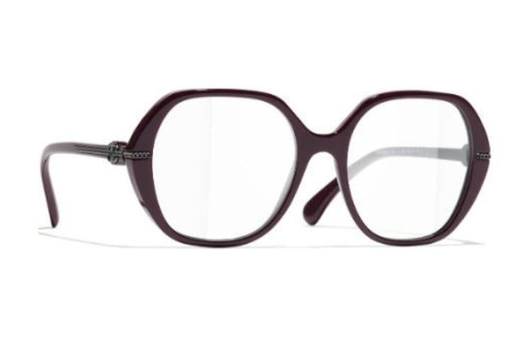 CHANEL - Round Eyeglass Frames Women's Brown