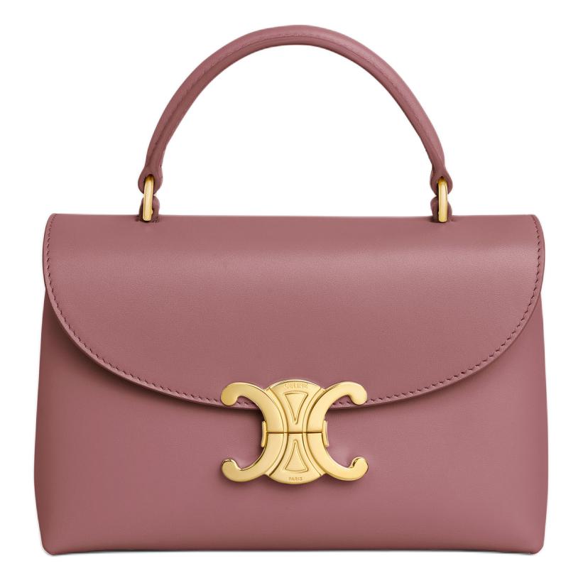 CELINE Cow Leather Shoulder Bag, Crossbody Bag, Handbag Women's Vintage Rose