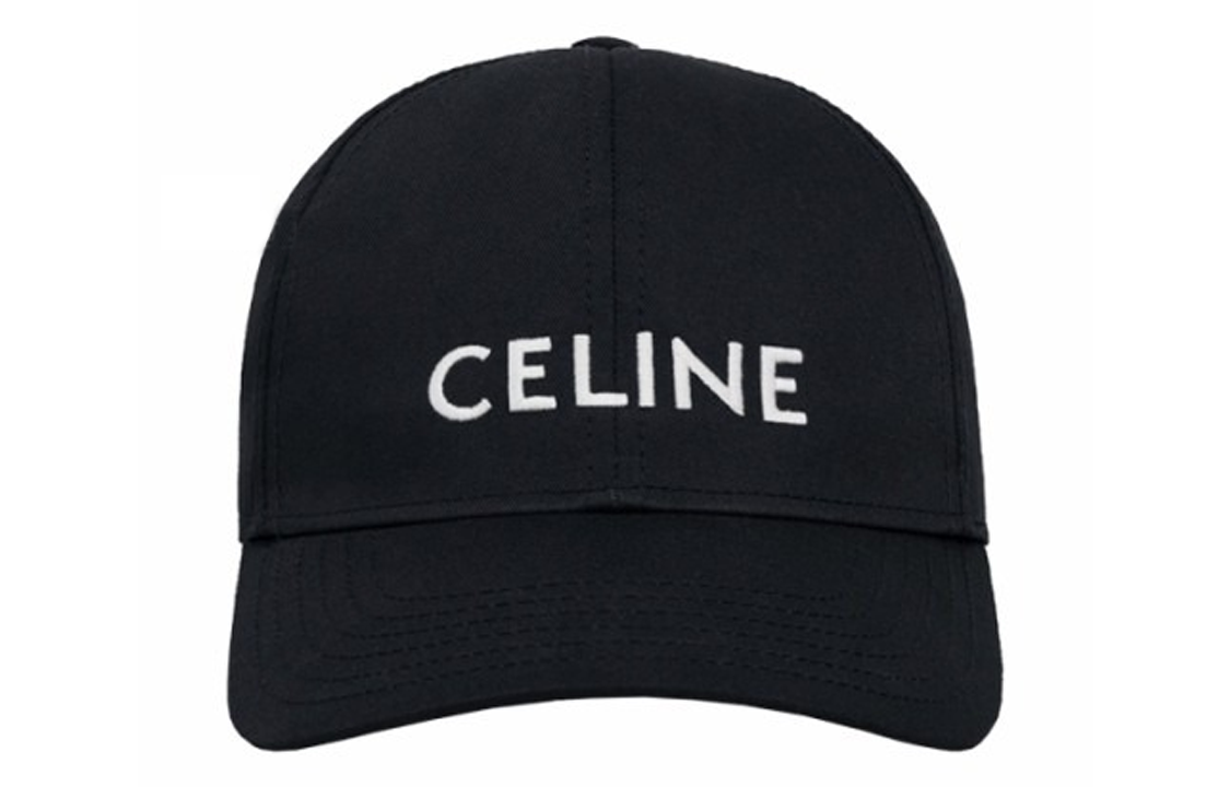 CELINE Cotton Baseball Cap Black