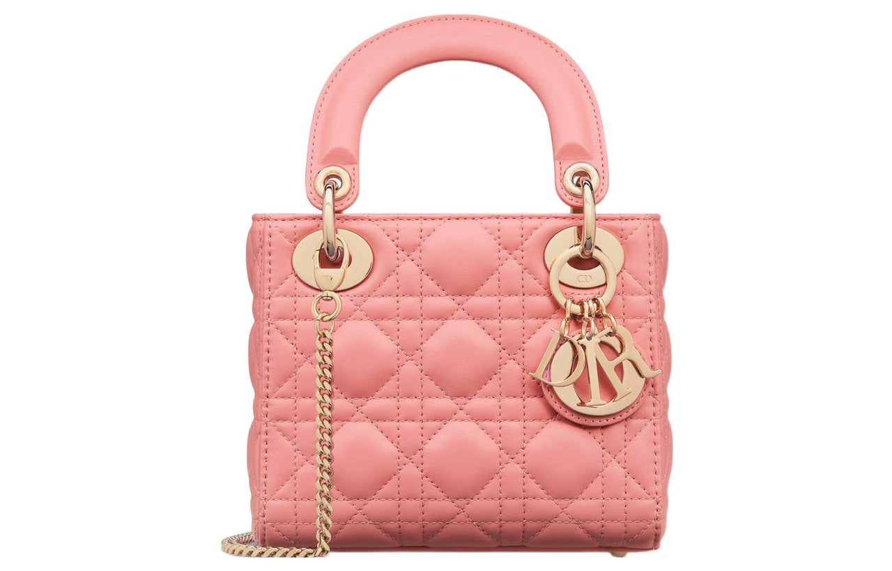 DIOR Lady Dior Sheepskin Dior Bag Shoulder Bag Crossbody Bag Handbag Mini Women's Light Pink