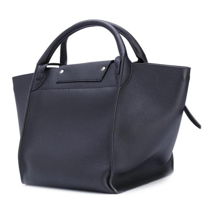 CELINE Calfskin Tote Bag Shopping Bag Shoulder Bag Handbag Women's Marine Blue