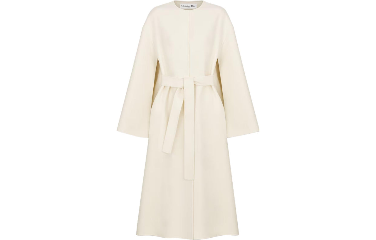 DIOR SS23 Velvet Coat Women's White